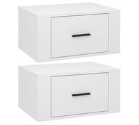 1/2x Wall-mounted Bedside Cabinet Floating Bedside Unit Multi Colours vidaXL