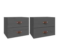 1/2x Wall-mounted Bedside Cabinet Floating Bedside Unit Multi Colours vidaXL