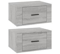 1/2x Wall-mounted Bedside Cabinet Floating Bedside Unit Multi Colours vidaXL