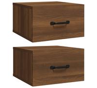 1/2x Wall-mounted Bedside Cabinet Floating Bedside Unit Multi Colours vidaXL