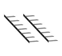 Vidaxl Wall-Mounted Wine Racks For 14 Bottles 2 Pcs Black Metal Wine Racks