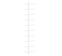 Vidaxl Wall-Mounted Wine Rack For 10 Bottles White Metal