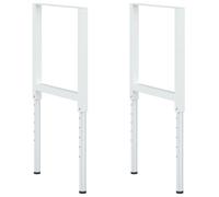 1/2x Work Bench Frames Table Leg Set Black/Grey 55x95.5 cm/85x95.5 cm vidaXL
