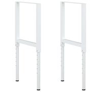 1/2x Work Bench Frames Table Leg Set Black/Grey 55x95.5 cm/85x95.5 cm vidaXL