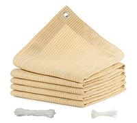 1.2x1.4m Shade Sail Canopy - UV-Resistant HDPE Fabric 220g/m² for Gardens Balconies Patios - Cream Rectangular Sun Protection Fabric