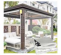 1.2x2.4m Clear Tarpaulin Heavy Duty Waterproof Outdoor Clear Tarp with Eyelets,0.35mm PVC Transparent Tarpaulin Garden Covers,for Porch Patio Camping,for UV Rays,Dust,Rain,Snow