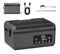 1.3/1.5L Cordless Electric Lunch Box, 20000/30000mAh Portable Fast Heating Food Warmer with Tableware and Insulated Bag, 8-Level Timer, 7-Level Preset Heating Heated Lunch Box Black 1300ml (20000mAh)