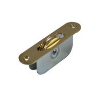 1 3/4 Inch Radius End Sash Pulley - Polished Brass