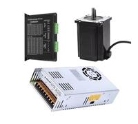 1/3/4 Kit Nema34 Stepper Motor 86 4.5/8.5/12N.m With 14mm Keyway 5mm+DM860H Driver+400W 60V Power Supply Router(1Kit 8.5Nm)