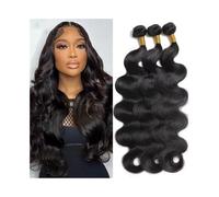 1/3/4 Pcs Body Wave Bundles 10-40" Long Human Hair Bundles Natural Black Peruvian Remy Hair Raw Hair Bundles(34 34 34 34)