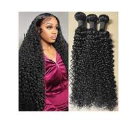 1/3/4 Pcs Curly Human Hair Bundles 12-32 Inch Brazilian Hair Bundles Curly Remy Hair Extensions for Black Women(26 26 26)