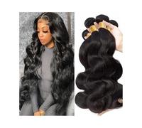 1/3/4 PCS Human Hair Bundles Natural Black Body Wave Bundles Malaysian Virgin Hairs Weave(30inches 1pc)
