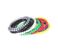 1/3/5/10M Line Flexible Spiral Cable 8/10/16/22/28/32/36/42mm Winding Organizer Pipe Cable Wire Protector Cover Tube (Color : Red, Size : 10MM_10M WITH CLIP)