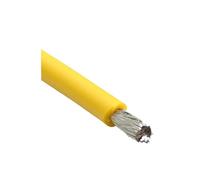 1/3/5/8/10/20/50M Blue Yellow Soft Silicone Rubber Copper Cable 30 28 26 24 22 20AWG Flexible Lighting Wires Electrical Power Cord Car(Yellow 3m,20AWG)