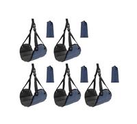 1/3/5 PCS Suspension Adjustable Leg Hammock Car Travel Office Strap Airplane Footrest for Airplane, Office, Under Desk, Car(Blue-5pcs)