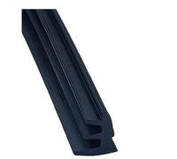 1/3/5M Door and Window Sealing Strip Aluminum Alloy Fixed Glass Gap Three T Type Fill The Card Slot Rubber Strips Windproof(13,1 Meter)