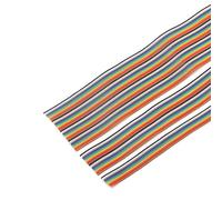 1/3/5Meter 6/8/10/16/18/20/26/34/40P 1.27mm Pitch Color Grey Flat Ribbon Cable Rainbow Wire(Color,5METER_40P)