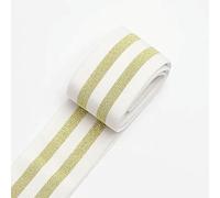 1/3/5meters Sewing Elastic Band Thick High Elasticity Knit Elastic Band for DIYCraft Belt Skirt Belt Garment Sewing Ribbon-B White Golden-5meters