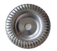 1/3/5pcs Bore 16mm 22mm Wood Grinding Polishing Wheel Rotary Disc Sanding Wood Carving Tool Abrasive Disc Tool for Angle Grinder(1pcs Silver Bend,Bore 16mm)