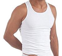 1/3/6 Mens 5 Star Executive Pure 100% Cotton White Interlock Vest in Size Small to 5XL (6, XL)