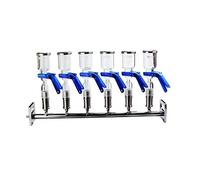 1/3/6 Way Branches Vacuum Filtration Manifolds Stainless Steel Funnel Filter Laboratory Solvent Filtration Device(6 Stainless Steel 300ml)(6 Branches 300ml)