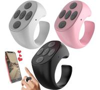 1/3/6pc Scrolling Ring For TIKs Toks - TIK-Tok Wireless Finger Scroller | Blue-tooth Finger Ring Page Turning Remote Control | Wireless Video Recording Ring | Wireless Remote Control Clicker