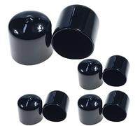 1 3/8 Inch Rubber End Caps Round Rubber Caps Plug Insert Decking Caps Black Rubber Tips PVC Flexible Vacuum Caps Plastic End Caps for Pipe Tube Pack of 8