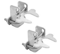 1-3/8" Kennel Gate Latch,KINNAN Butterfly Gate latches,Chain Link Fence Gate Latch Lock for Dog Kennels with Padlock Hole,Kennel Panels from 1-3/8'' to 1-3/8" Kennel Gate Frame 2 PCS
