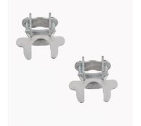 1-3/8" x 1-3/8" Kennel Gate Latch, Chain Link Dog Kennel Latch, for 1-3/8" Kennel Gate Frame & 1-3/8" Kennel Panel Frame, U-Bolt & Nuts Included, Galvanized Steel (2 Pack)