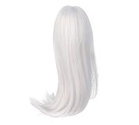 1/3 Ball Jointed Doll Wig Centre Parting Soft High Temperature Silk Easy Styling Ball Jointed Doll Wig for Kids Adult DIY Doll Replacement Wig (Silver Gray)