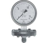 -1..3 Bar Diaphragm Pressure Gauge Below Stainless Steel 100 mm Class 1.6