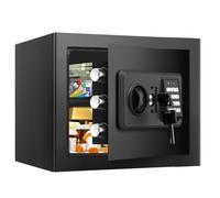 1.3 Cuft Small Home Safes Fireproof Waterproof, Anti-theft Fireproof Safe Box with Digital Keypad, Spare Keys and Removable Shelf, Security Safe for Home Money Medicine Valuables