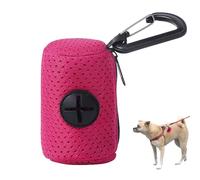 1/3 Dog Poop Bag Dispenser- Poop bag Holder,Mesh Fabric Attachment Pet Waste Bag Dispenser with Zipper - Portable Dog Poop Holder, Fashion Pet Supplies for Walking, Outdoor, Training