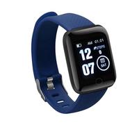 1.3 Inch Smart Watch forIOS, Waterproof Fitness Tracker, Step Count, Music Playback, Call Reminder, Message Reminder, Stylish Design, IP67 Waterproof Watch (Blue)