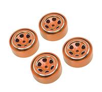 1.3 Inch Wheels Rim, Flaggedproof 4 of the 4pcs Aluminum Alloy Wheel Edge High Strength for Traxxas Trx4m 1/18 Rc Crawler (Orange)