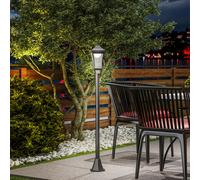 1.3 m LED Garden Lamp Post Light, Waterproof IP44, Cool White Outsunny Black One Size