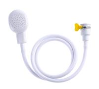 1.3 M Rubber Hose Bath Single Tap Shower Head, Push-On Handheld Shower Attachment for Bathroom, Kitchen Sink, Dog Shower, Hair Washing & Dresser Mixer Tap