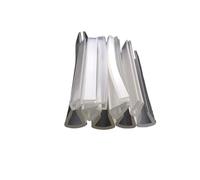 1/3 Meters Groove 0.5mm-35mm Rubber Edging Sealing Strip Transparent U-Channel Protector Shield Shower Door Glass Metal Transparent Sealing Strip(12x19,3.0 Meters)