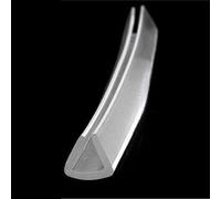 1/3 Meters Transparent Rubber Edging Seal Strip, 0.3-2mm U-Channel Shower Door Glass Flexible Protector 1pc(6MMX3MMX3Meters)