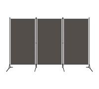 Vidaxl 3-panel Room Divider Anthracite 260X180 Cm, Grey
