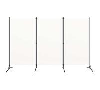 vidaXL - Freestanding 1-Panel Room Divider, Cream White, 175x180cm, Powder-Coated Iron Frame and Polyester Fabric, Perfect for Bedroom and Living Room