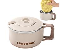 1/3 Ramen Electric Bowl | 1200ml Ramen Cooker Soup Mug- Portable Noodle Cooker with Lid, Stainless Steel High Capacity Japanese Ramen Bowl for Dorm Room, Offices, College, Home