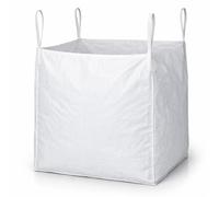 1.3 Tonne Bulk Bag - Heavy Duty FIBC Builders Bag with 4 Lifting Loops - Reusable Jumbo Bag for Sand, Gravel, Garden Waste & Aggregate - Open Top, Flat Base