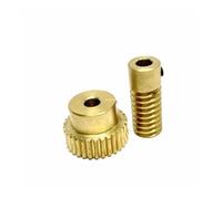 1:30 Copper Worm Turbine 0.5M 30T Toy electronic starter Reducer Accessories Deceleration set EKFBQBGW(Worm-5mm-OD10,30 Teeth-4MM)
