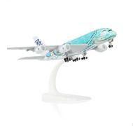 1/300 A380 Diecast Metal Aeroplane ANA Green Turtle Airlines JA382A Kai with Stand, Model Aircraft Suitable for Aviation Enthusiasts Gift or Display Decoration