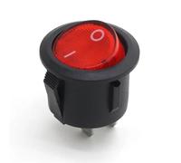 1~300pcs KCD1 LED Rocker Switch Round 2/3Pin ON-OFF-ON 2/3 Position 6A/250VAC 10A/125VAC SPST 23mm Car Push Button Switches(Black,10 pieces)