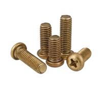 1~30pcs Brass Round Head Screws Pan Head Bolts M2 M2.5 M3 M4 M5 M6 M8(12mm,M2.5(30pcs))