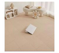1-30PCS Self Adhesive Carpet Tile Easy Peel Stick Soundproof Office Floor 30PCS Sticker Square Mat(Khaki,30x30cm 12pcs)