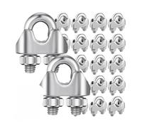 1-30PCS Stainless SteeType Cable Clamps Bolt Saddle Fastener M5 M3 Wire Rope Clip Clothesline Tightener Hardware Kit for Rope(1PC-(M3))