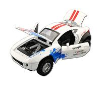 1 32 Alloy Diecasts Rally God Of War Car Model Sound And Light Pull Back Racing Toys Gift Collection(White)